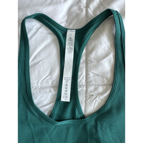 New Lululemon Women's Green Tech Mesh Singlet Size 4 Racerback Tank Top NWT - Picture 5 of 8